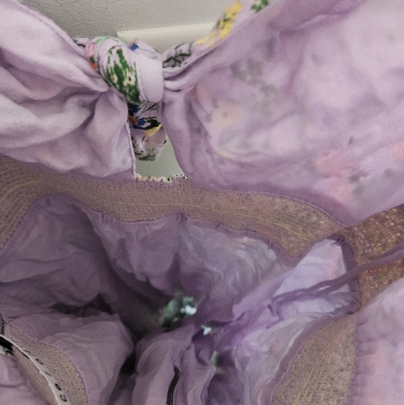 Alice + Olivia Karolina Tie Front Maxi Dress in Coastal Gardens Lavender Size 12 - Picture 10 of 15